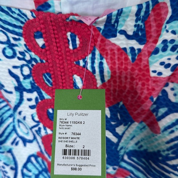 NWT Lily Pulitzer Tate skirt she she shells 2 - Picture 3 of 3